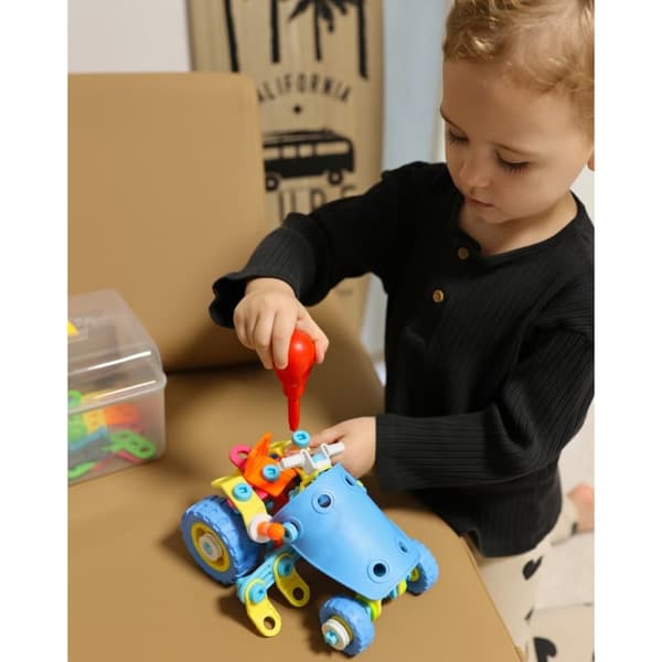 WOOPIE 6-i-1 STEM Byggfordon Kloss-set