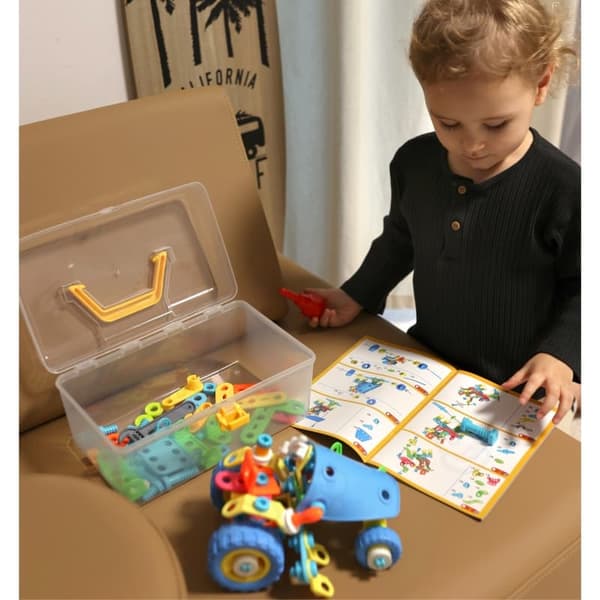 WOOPIE 6-i-1 STEM Byggfordon Kloss-set