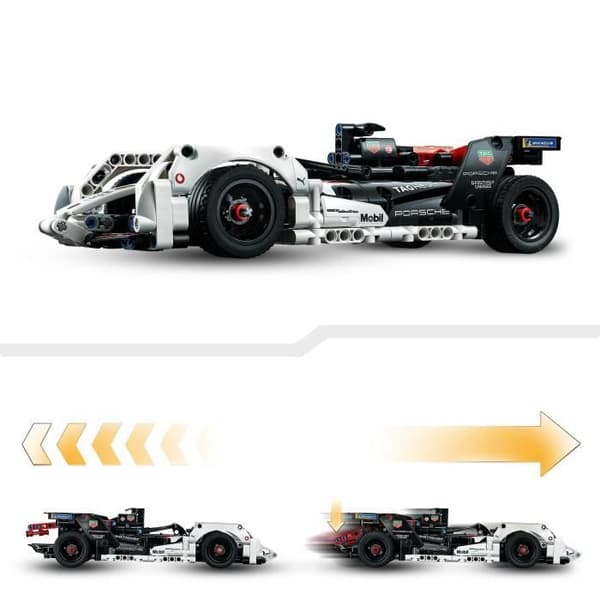 LEGO 42137 Technic Formula E Porsche 99X elektrisk, racerbilsleksak, byggbar modell, pojkar och flickor från 9 år och uppåt