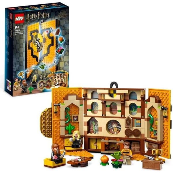 LEGO® Harry Potter 76412 Hufflepuff House Crest - Leksak med minifigurer och Hogwarts slottsdekor