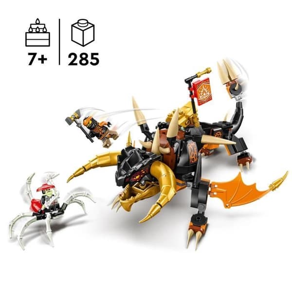 LEGO® NINJAGO 71782 Cole's Earth Dragon – Evolutionsleksak med 2 minifigurer