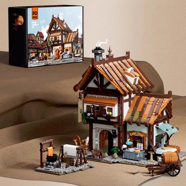 Medieval Skrædderbutik Sæt, 1994 Dele, Inkluderer 5 Figurer,med figurer