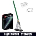 Miniatyrbillede 2 af 2: Mould King Lightsaber Byggelegetøj, 1126 Miljøvenlige Stykker, Kompatibel med Store Mærker,original boks emballage