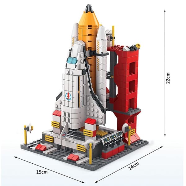Byggset Spatial 6 i 1 1000 bitar Tema Rymden Utbildande Rolig Vit / Gul