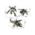 Miniatyrbild 3 av 3: Byggsatser 3 i 1 Helikopter Militärrobot 451 Delar Transformable Grön