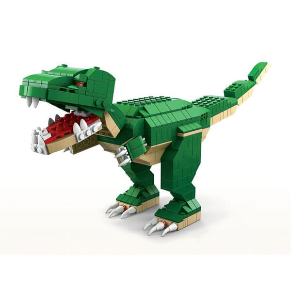 Byggset 1000 delar Rörliga Dinosaurier att Montera Skogsgrön