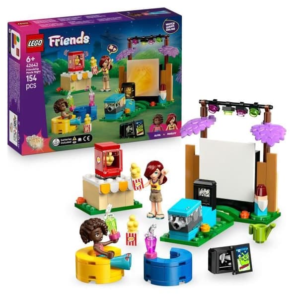 LEGO Friends 42642 Filmkväll med Vänner - Byggset för Flickor från 6 År