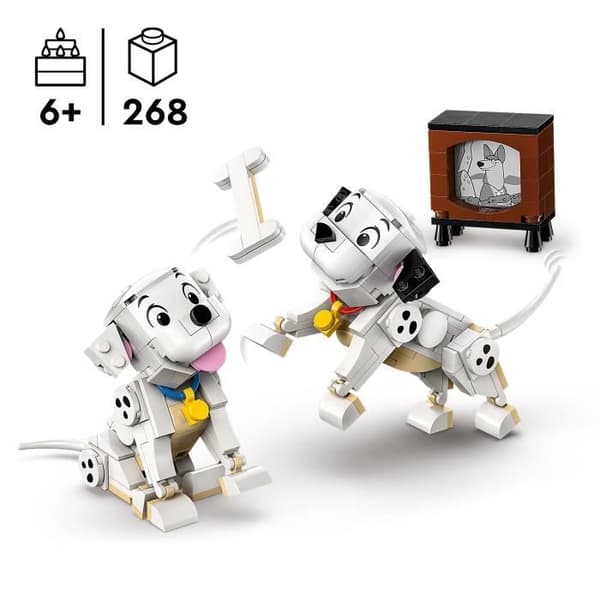 LEGO Disney 43271 Lucky och Penny, valparna från 101 Dalmatinerna - Spel för flickor från 6 år