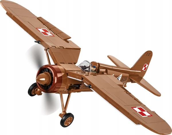 POLSK MILITÆRKLOKKE COBI 5742 JAGEFLY PZL P11C PILOTFIGUR
