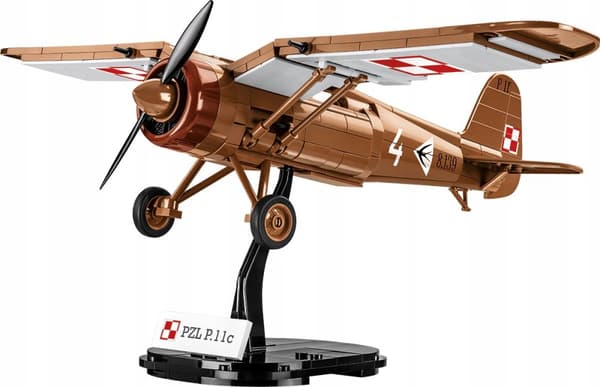 POLSK MILITÆRKLOKKE COBI 5742 JAGEFLY PZL P11C PILOTFIGUR