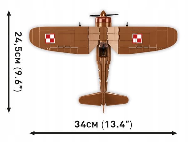 POLSK MILITÆRKLOKKE COBI 5742 JAGEFLY PZL P11C PILOTFIGUR