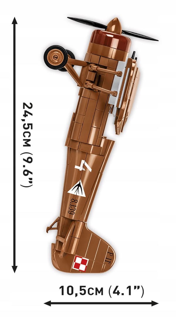 POLSK MILITÆRKLOKKE COBI 5742 JAGEFLY PZL P11C PILOTFIGUR