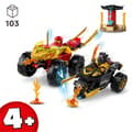 Miniatyrbillede 4 af 11: LEGO NINJAGO 71789 BATTLE CAR MOTORCYKEL NINJA KAI HERRE RAS GYLDNE HAMMER