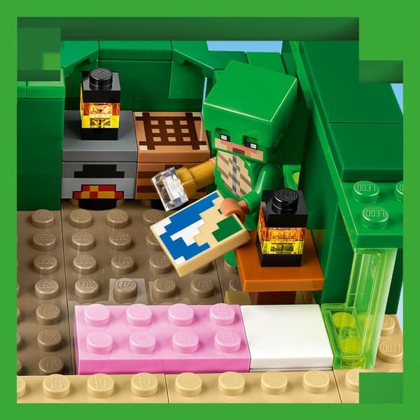 LEGO Minecraft Åbnbart Skildpadde Strandhus 21254 Druknet Krigerskildpadde