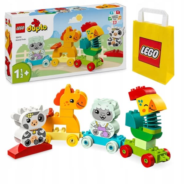 LEGO Duplo 10412 Dyretog og Hest Store Klodser Til Børn 2-3-4 År