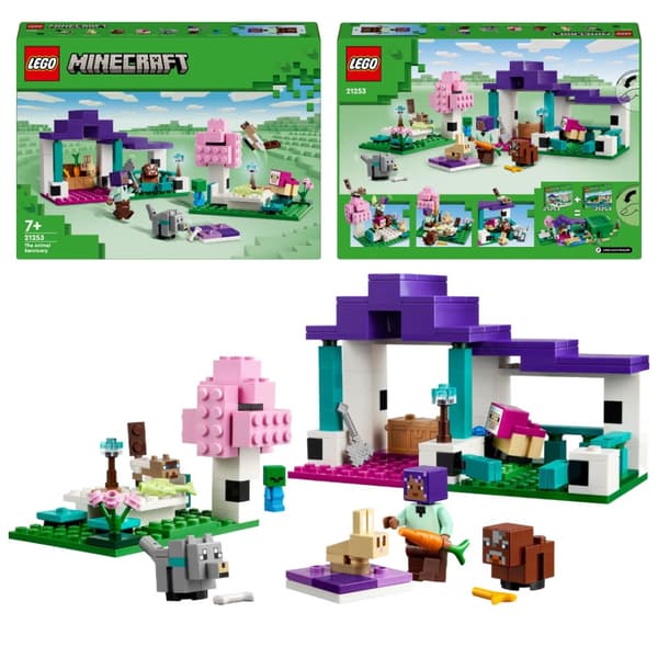 LEGO Minecraft 21253 EFE Djurreservat Får Varg Kanin Katt Baby Zombie
