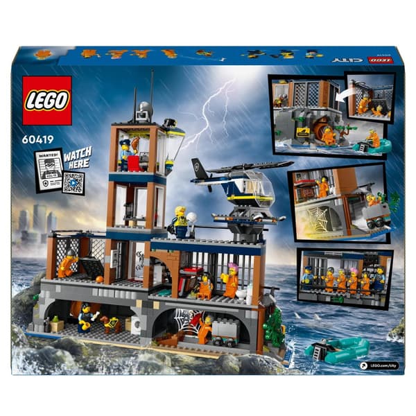 LEGO City Prison Island Polis 60419 Helikopterbåt Pontoon 7 Figurer