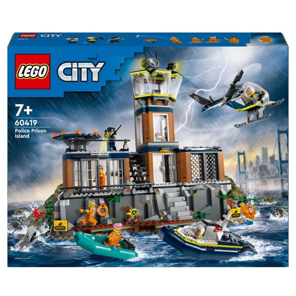 LEGO City Prison Island Polis 60419 Helikopterbåt Pontoon 7 Figurer