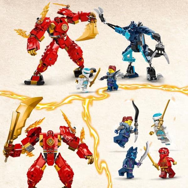 LEGO Ninjago Kais elementära eldrobot 71808 4 Zane Jordan-figurer