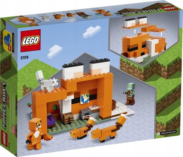 LEGO Minecraft 21178 Rævereden Drowner Zombiehus Hytte Sværd