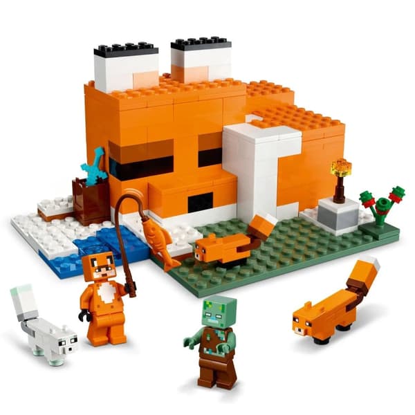 LEGO Minecraft 21178 Rævereden Drowner Zombiehus Hytte Sværd