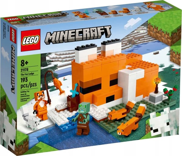 LEGO Minecraft 21178 Rævereden Drowner Zombiehus Hytte Sværd
