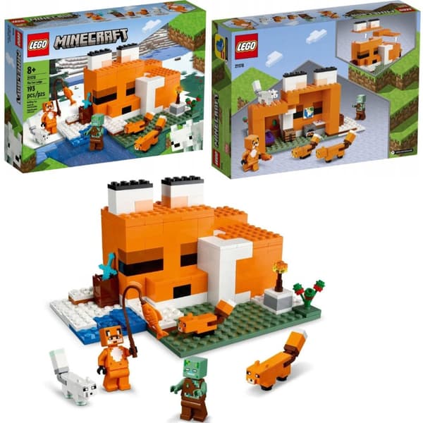 LEGO Minecraft 21178 Rævereden Drowner Zombiehus Hytte Sværd