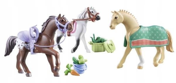 PLAYMOBIL 71356 3 heste Morgan Quarter Horse Angloar Ponyer Tilbehør 5+