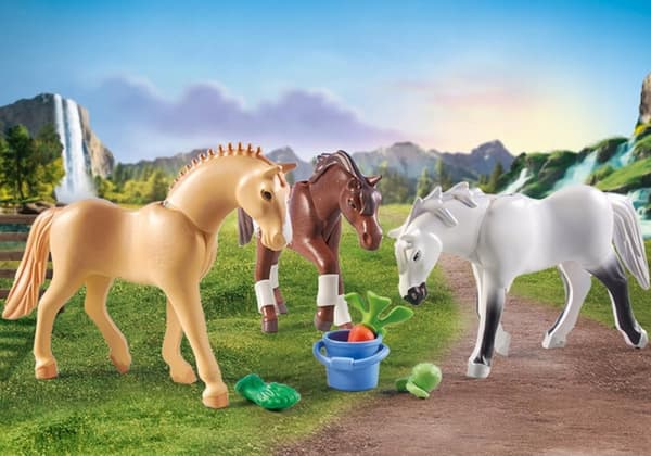 PLAYMOBIL 71356 3 heste Morgan Quarter Horse Angloar Ponyer Tilbehør 5+