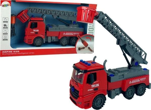 Leantoys - 516284 - Brandstation Démontage Skruvmejsel DIY Röd