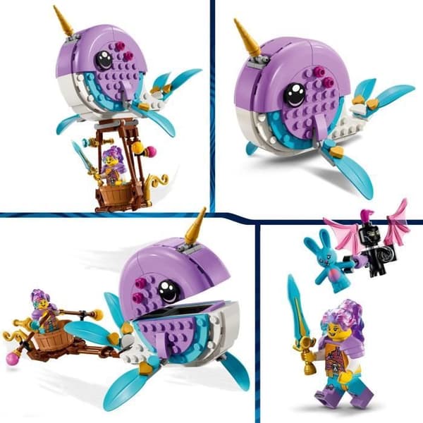 LEGO® 71472 DREAMZzz Izzies varmluftsballong för narval, leksak för sjödjur, räddning av Bunchu-kanin med valfigur