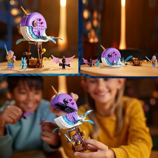 LEGO® 71472 DREAMZzz Izzies varmluftsballong för narval, leksak för sjödjur, räddning av Bunchu-kanin med valfigur