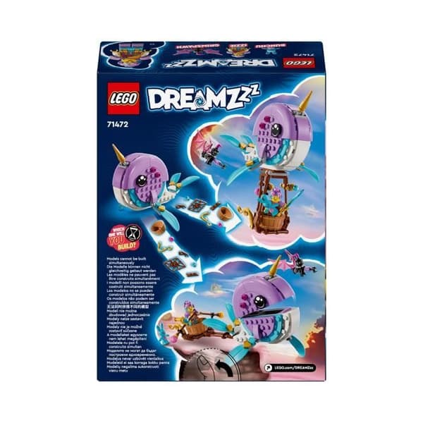 LEGO® 71472 DREAMZzz Izzies varmluftsballong för narval, leksak för sjödjur, räddning av Bunchu-kanin med valfigur