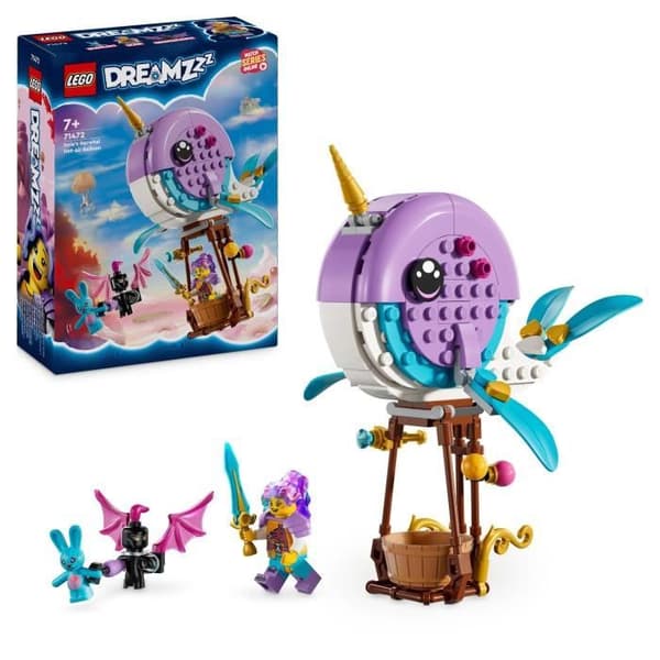 LEGO® 71472 DREAMZzz Izzies varmluftsballong för narval, leksak för sjödjur, räddning av Bunchu-kanin med valfigur