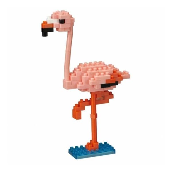 Byggleksak - NANOBLOCK - Rosa Flamingo - Rosa - 100 stycken - För vuxna