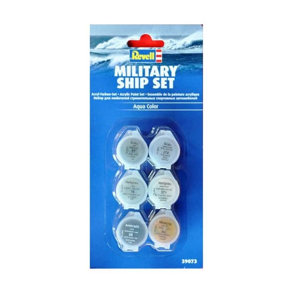 Set med målningar militärbåtar