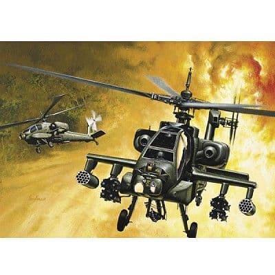 Stridshelikopter - ITALERI - AH-64A Apache - 30 mm kanon - Hellfire och Sidewinder missiler