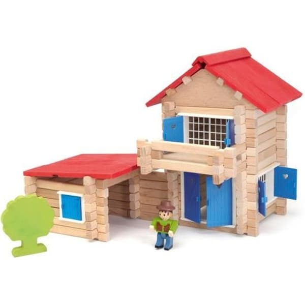 Byggspel - JEUJURA - Trähuset - 140 stycken