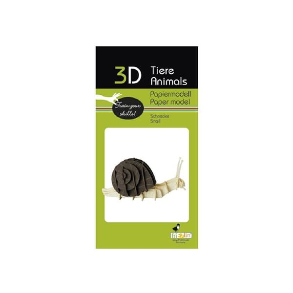Fridolin - 3D-modell av papper Snigel