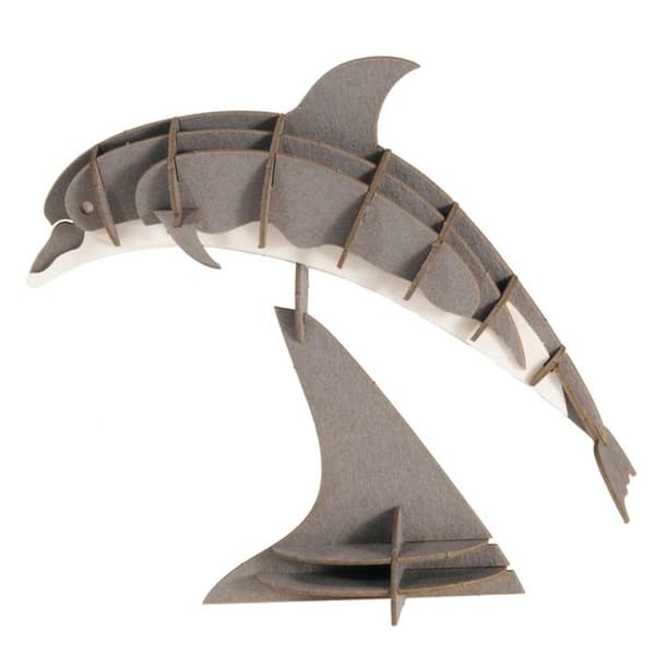 Fridolin - 3D-modell i papper Delfin