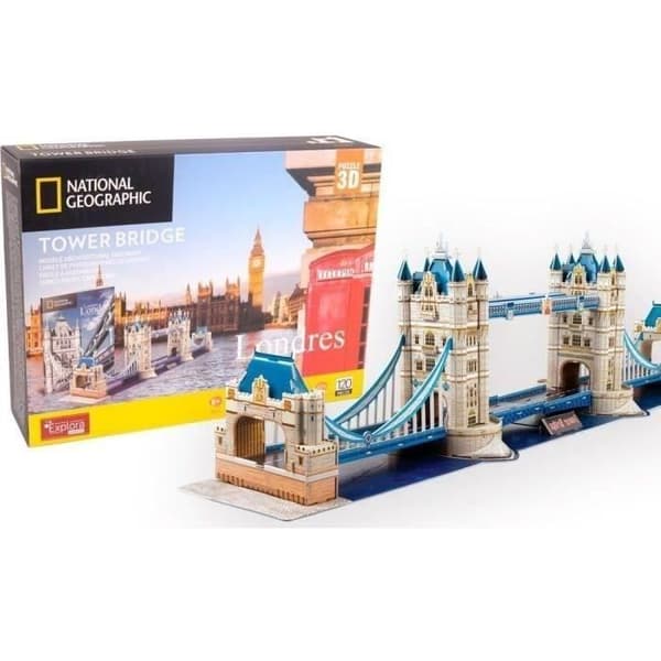 Pussel 3D - Tower Bridge - Byggspel - EXPLORA - 120 bitar - Från 8 år