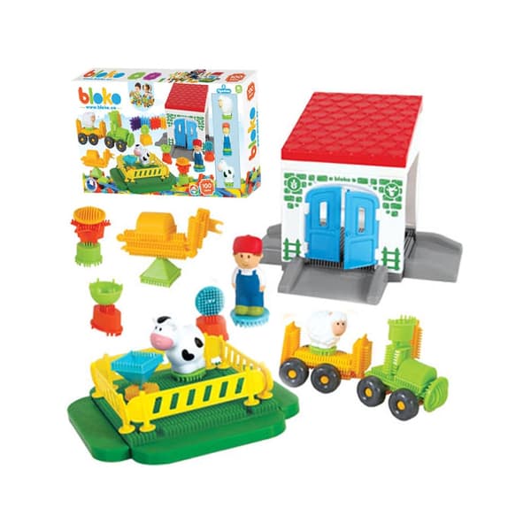 MOCHTOYS Pindsvin Bricks Yard – 100 stykker + 3 figurer