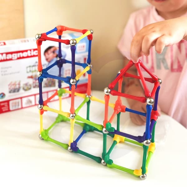 WOOPIE Magnetiske byggeklodser Kreativt puslespil 110 brikker