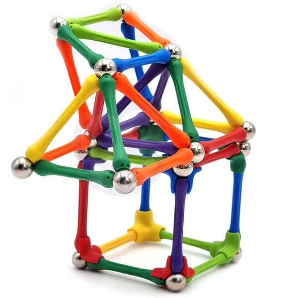 WOOPIE Magnetiske byggeklodser Kreativt puslespil 110 brikker