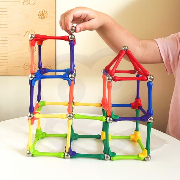 WOOPIE Magnetiske byggeklodser Kreativt puslespil 110 brikker