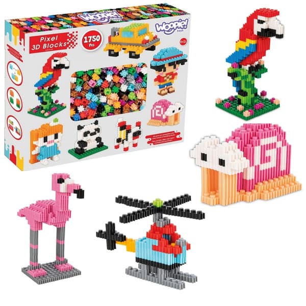 WOOPIE Byggklossar 3D PIXEL 1750 st.