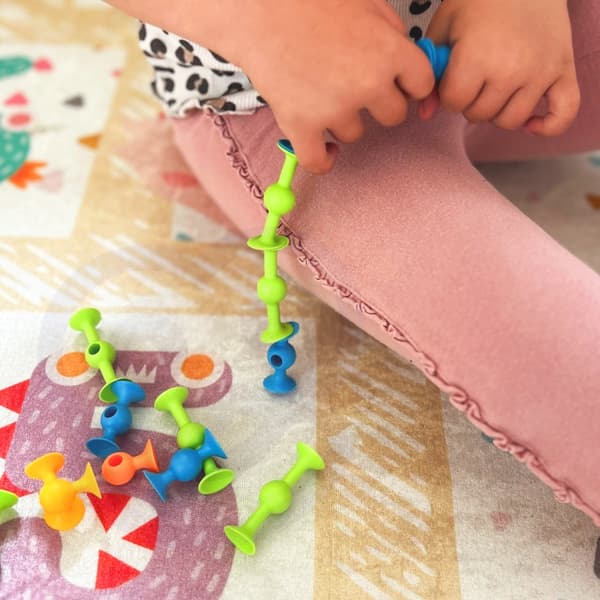 WOOPIE byggeklodser med sugekopper – Crazy Animals