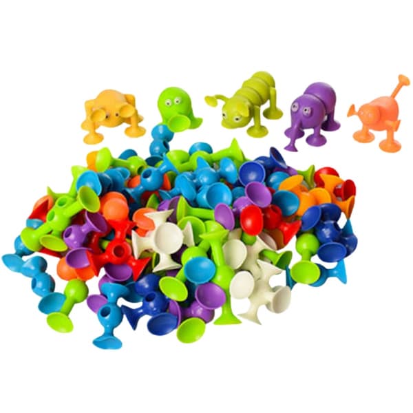 WOOPIE byggeklodser med sugekopper – Crazy Animals