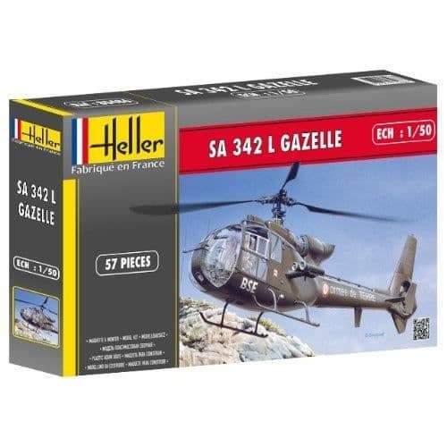 HELLER 80486 modellsats - Flyg - SA 342 GAZELLE helikopter - 57 delar