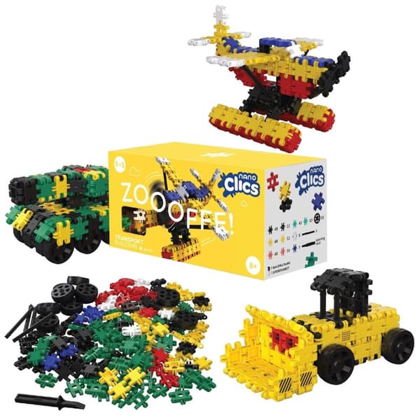 Byggklossar Nano Clics - Transportbyggare - 250 element (NC007)